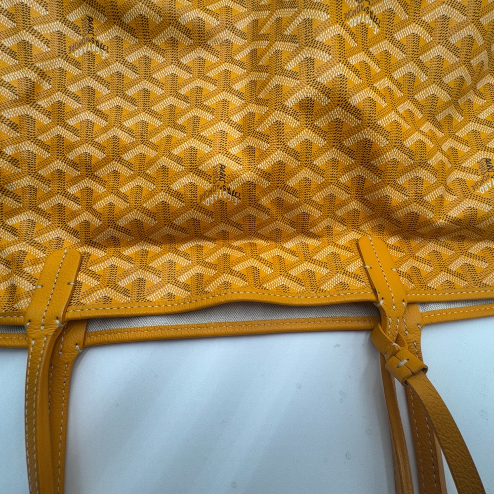 Goyard St Louis GM Yellow Snoopy Marquage Tote w/ Pochette & Dust Bag - Picture 12 of 17